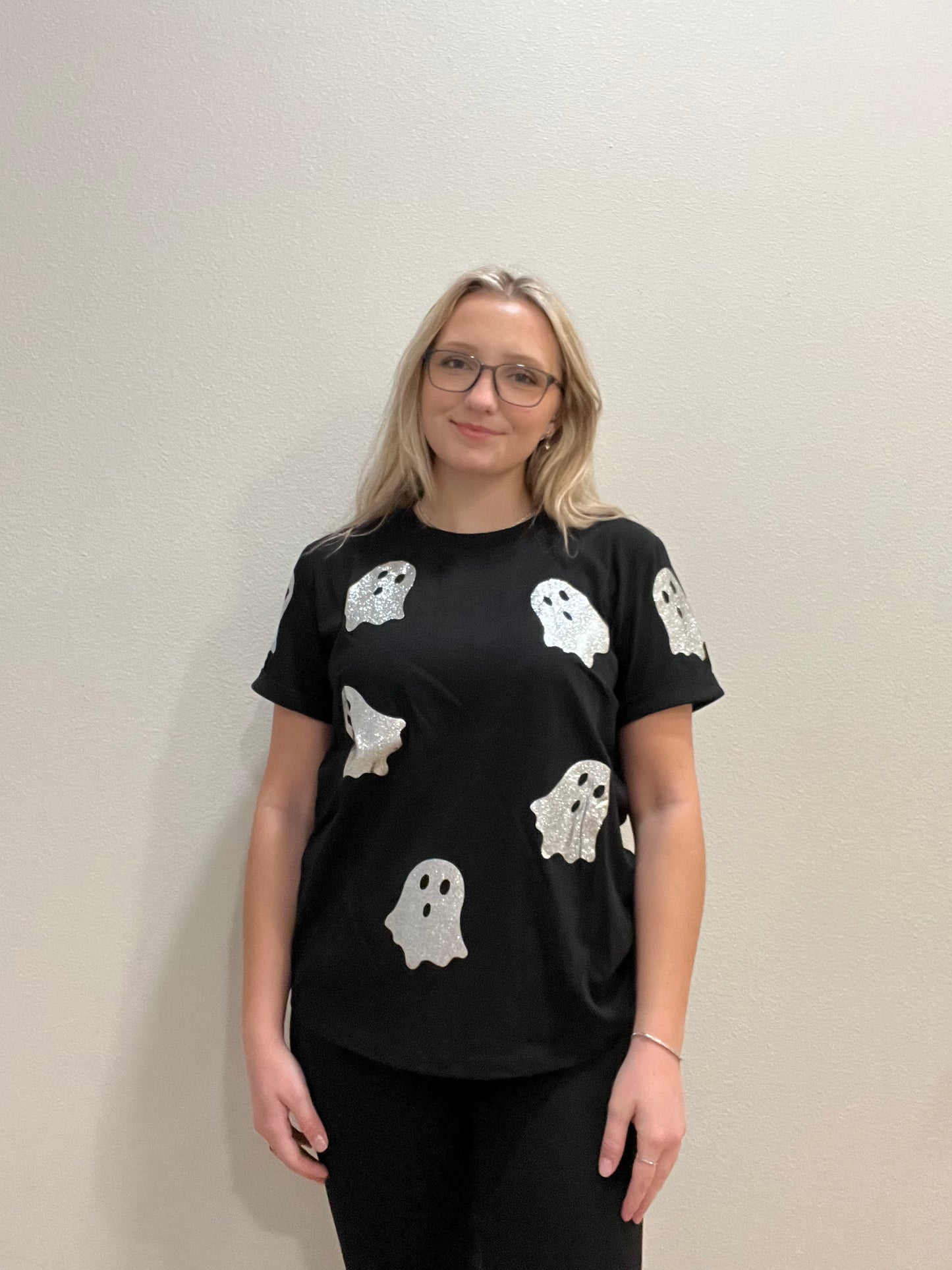 Glitter Ghost Halloween Shirt