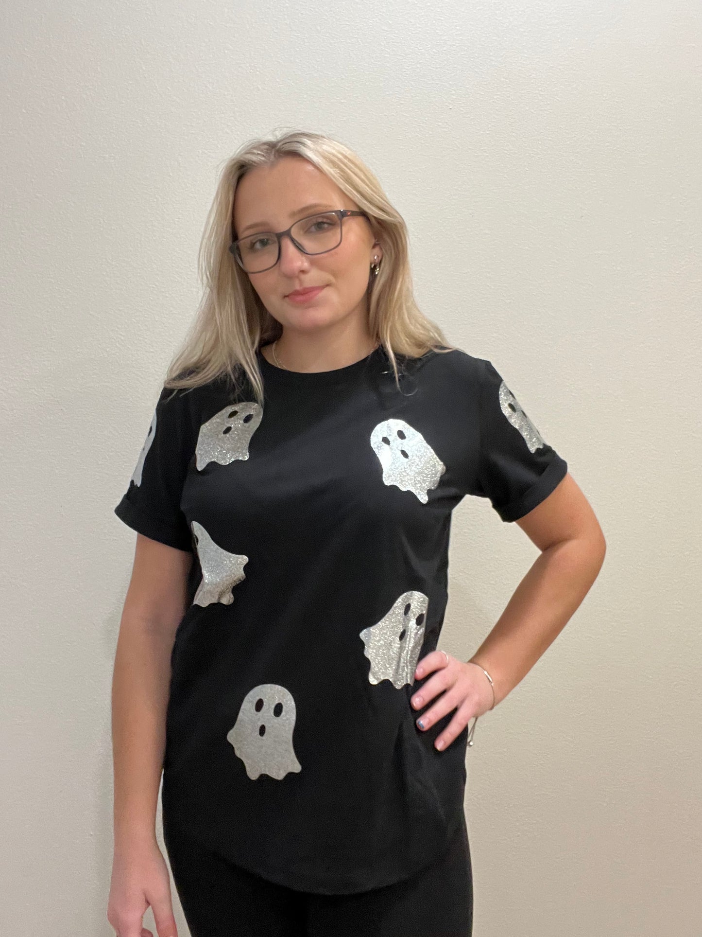 Glitter Ghost Halloween Shirt