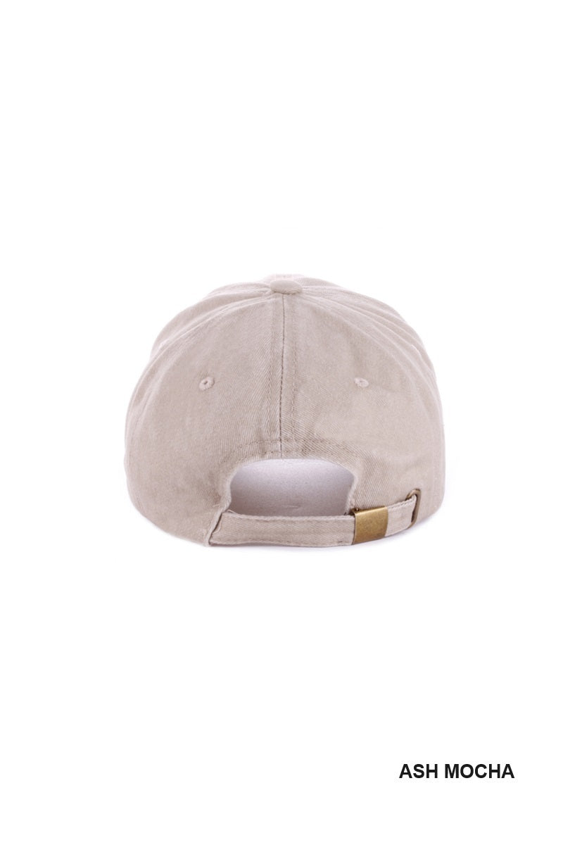 Salty Embroidered Vintage Washed Baseball Cap Hat